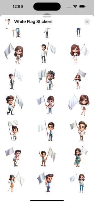 White Flag StickersiPhone版截图3