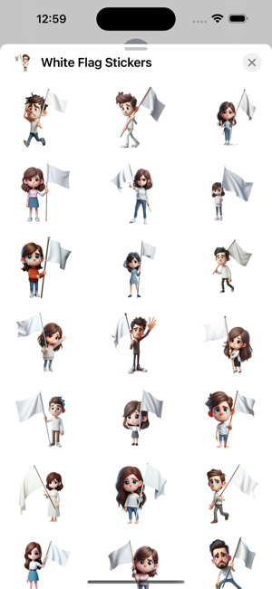 White Flag StickersiPhone版截图1