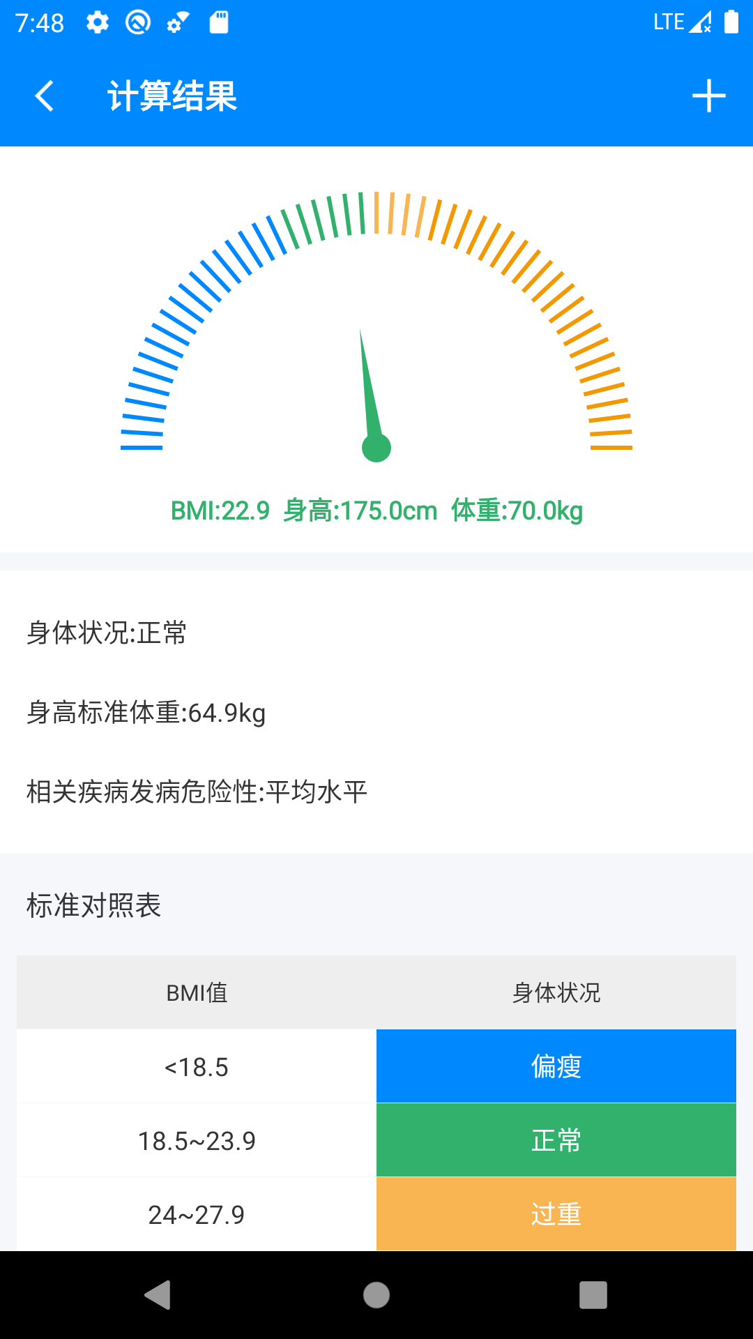 BMI计算器截图2