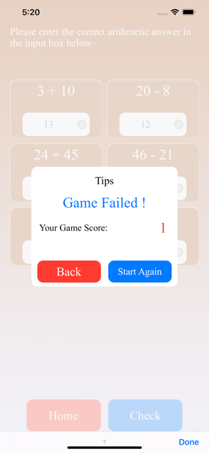 Arithmetic CalculationsGamesiPhone版截图4