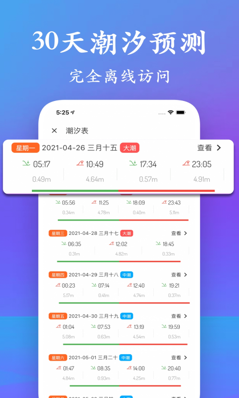 潮汐表截图4