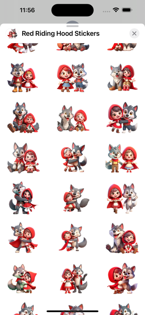 Red Riding Hood StickersiPhone版截图2