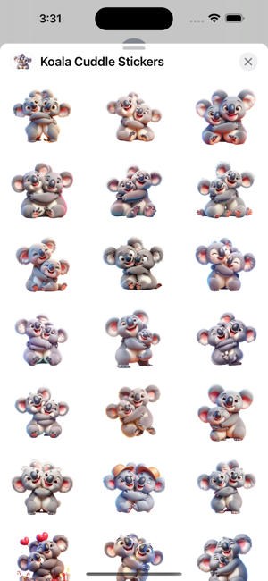 Koala Cuddle StickersiPhone版截图1