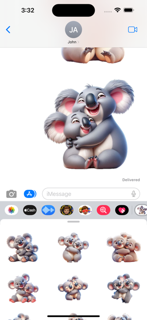 Koala Cuddle StickersiPhone版截图6