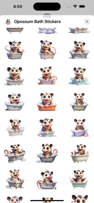 Opossum Bath StickersiPhone版截图2