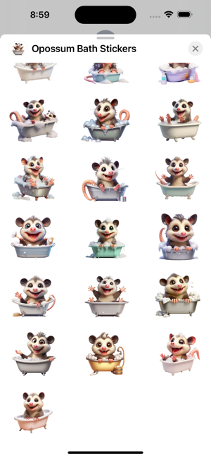 Opossum Bath StickersiPhone版截图3