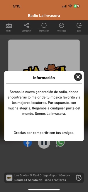 Radio La InvasoraiPhone版截图2