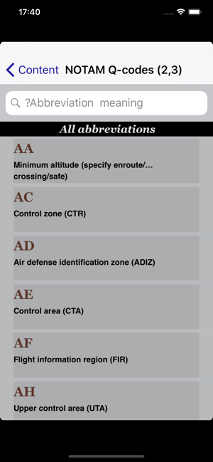 AviationCodeiPhone版截图6