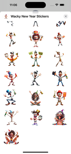 Wacky New Year StickersiPhone版截图3