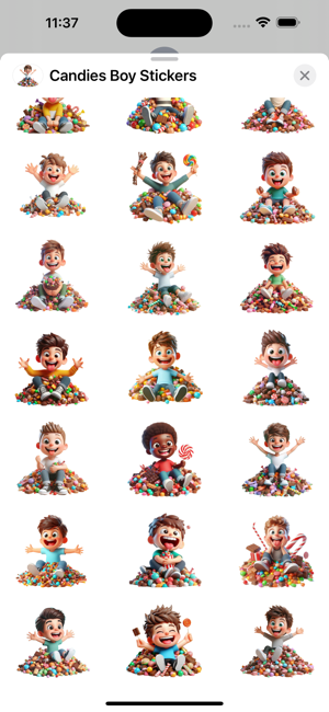 Candies Boy StickersiPhone版截图3