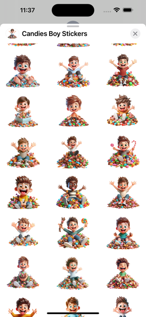 Candies Boy StickersiPhone版截图2