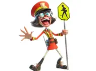 Wacky Crossing Guard StickersiPhone版