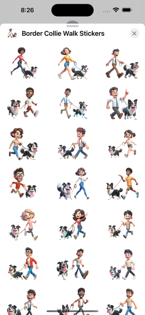 Border Collie Walk StickersiPhone版截图1