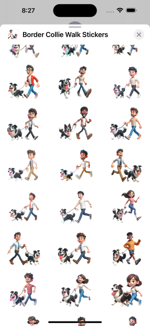 Border Collie Walk StickersiPhone版截图2