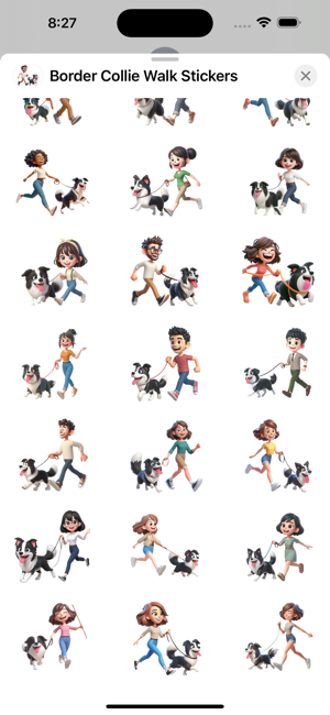 Border Collie Walk StickersiPhone版截图3