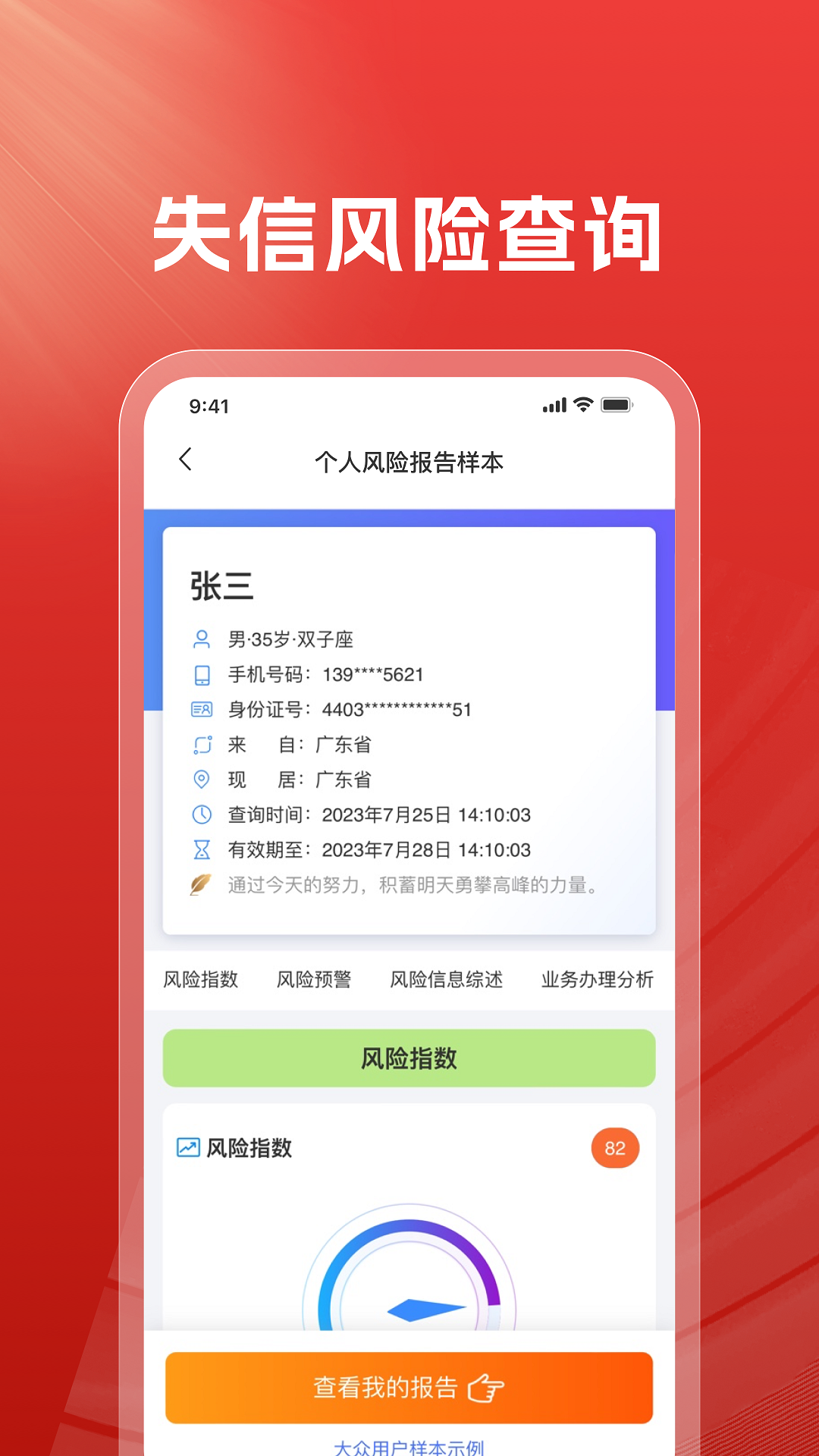 执行信息查询截图2